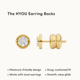 Round Bezel Diamond Earrings