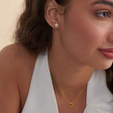 Round Bezel Diamond Earrings, 14K Gold Vermeil, 1/5 ct Lab Grown Diamond-4
