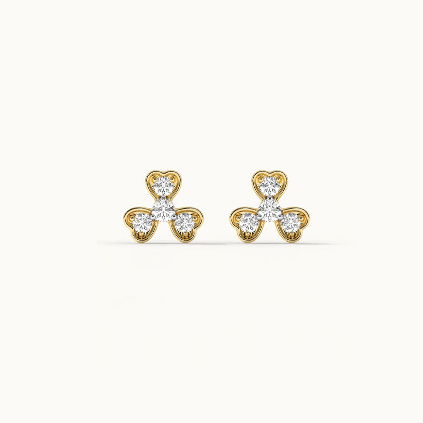 Shamrock Diamond Earrings
