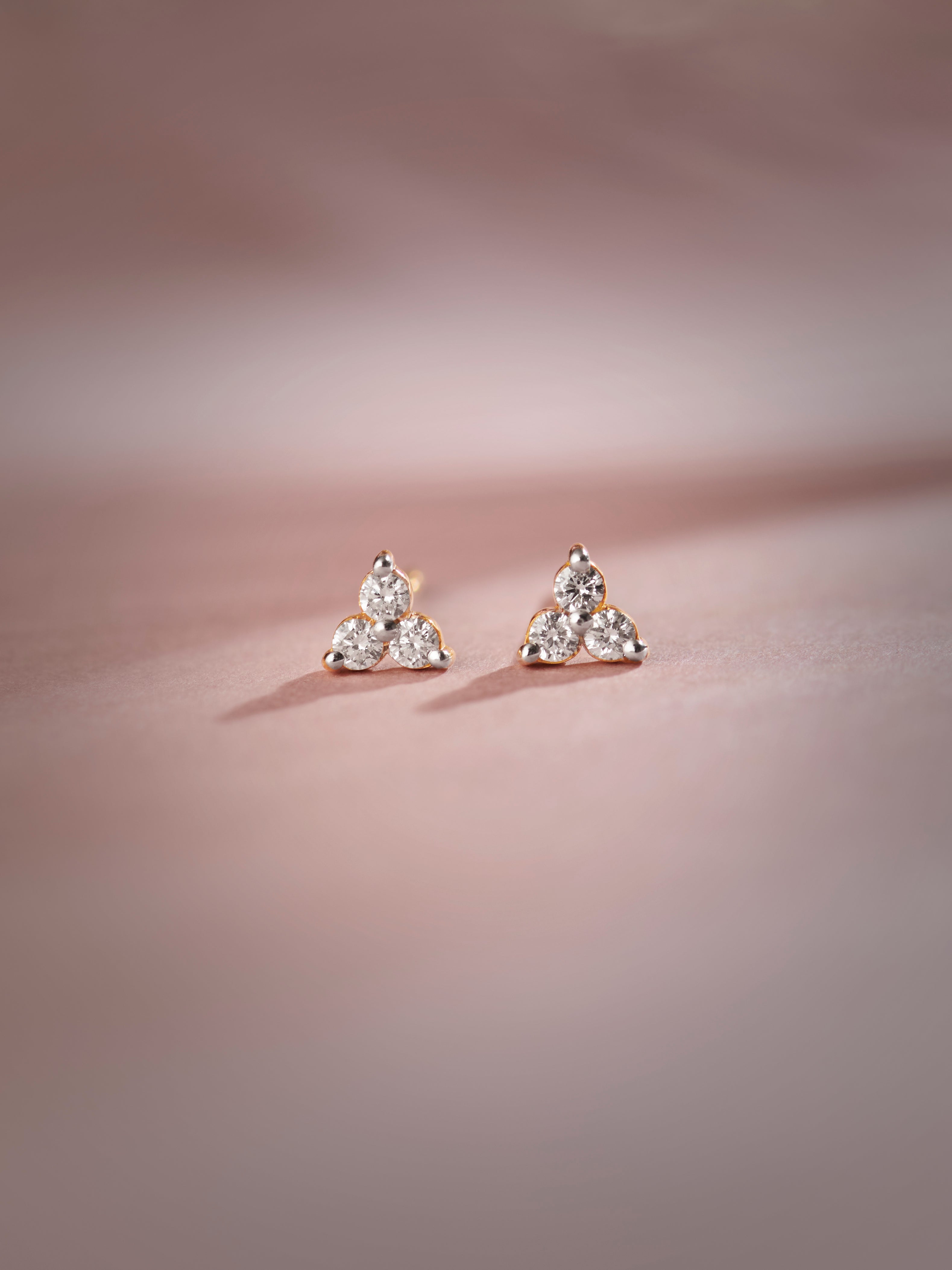 Triad Small Diamond Earrings