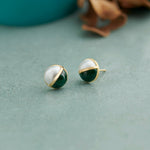 Harmony Pearl Earrings, 14K Solid Gold-1