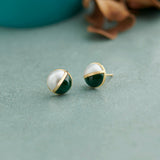 Harmony Pearl Earrings, 14K Solid Gold-1