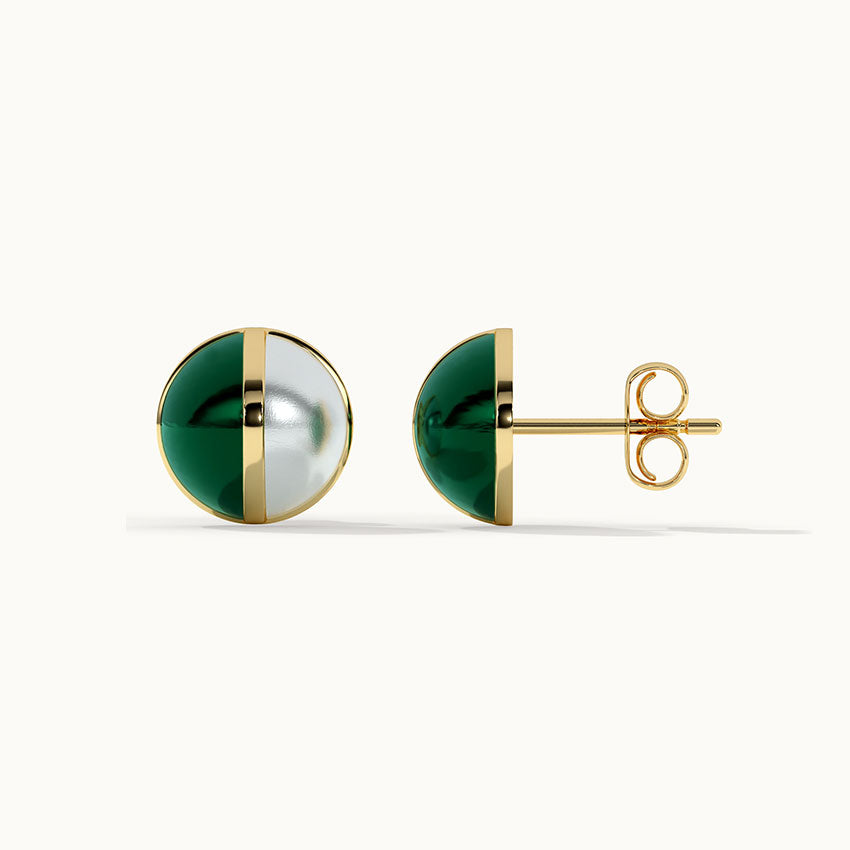 Harmony Pearl Earrings, 14K Solid Gold-6