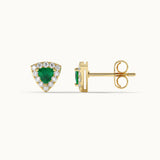 Trillion Small Diamond Earrings, 14K Gold Vermeil, 1/3 ct Lab Grown Diamond-7