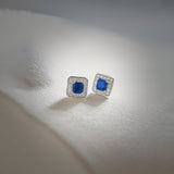 Geometric Diamond Earrings, 14K Solid Gold, 1/6 ct Lab Grown Diamond-1