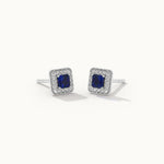 Geometric Diamond Earrings, Sterling Silver, 1/6 ct Lab Grown Diamond-4