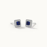 Geometric Diamond Earrings, Sterling Silver, 1/6 ct Lab Grown Diamond-4