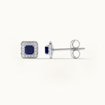 Geometric Diamond Earrings, Sterling Silver, 1/6 ct Lab Grown Diamond-6