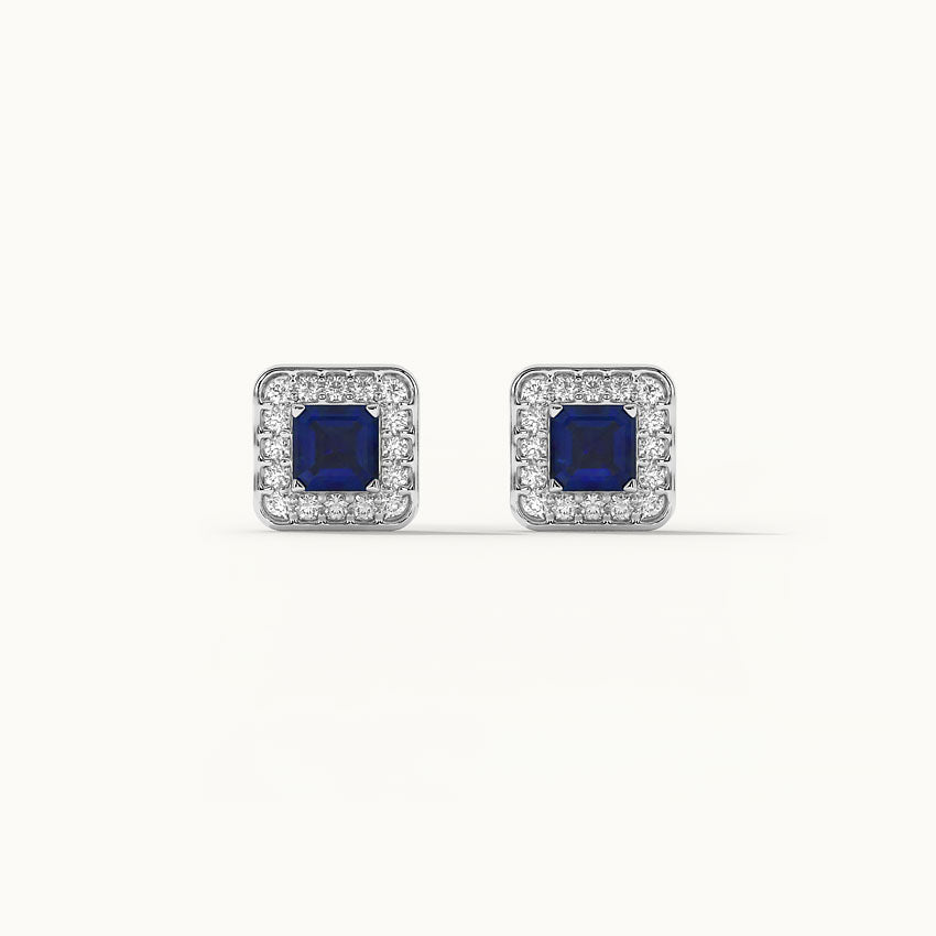 Geometric Diamond Earrings, Sterling Silver, 1/6 ct Lab Grown Diamond-7