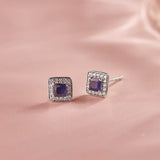 Geometric Diamond Earrings, 14K Solid Gold, 1/6 ct Lab Grown Diamond-5