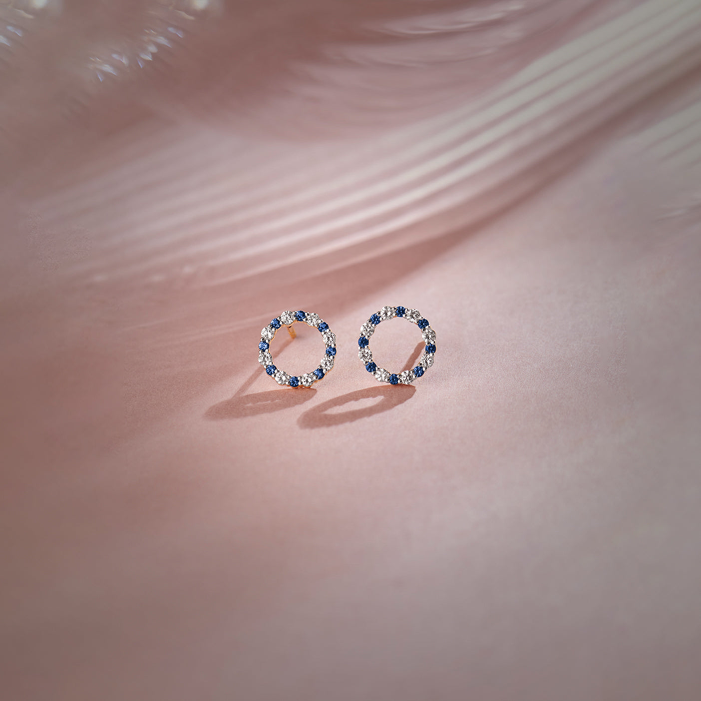 Circular Diamond Earrings, 14K Solid Gold, 1/4 ct Lab Grown Diamond-2