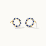 Circular Diamond Earrings, 14K Gold Vermeil, 1/4 ct Lab Grown Diamond-1