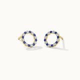 Circular Diamond Earrings, 14K Gold Vermeil, 1/4 ct Lab Grown Diamond-1