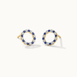 Circular Diamond Earrings, 14K Gold Vermeil, 1/4 ct Lab Grown Diamond-1