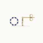 Circular Diamond Earrings, 14K Solid Gold, 1/4 ct Lab Grown Diamond-4