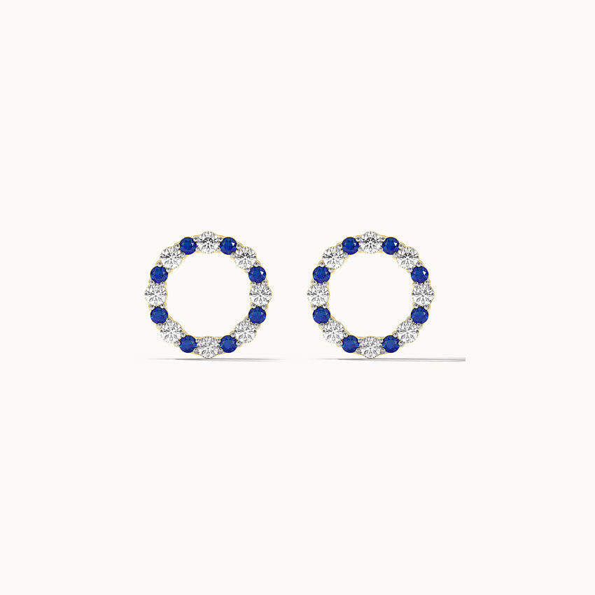 Circular Diamond Earrings, 14K Solid Gold, 1/4 ct Lab Grown Diamond-6