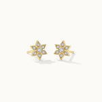 Narcissus Small Diamond Earrings, 14K Gold Vermeil, 1/5 ct Lab Grown Diamond-3