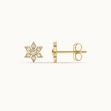 Narcissus Small Diamond Earrings, 14K Gold Vermeil, 1/5 ct Lab Grown Diamond-7