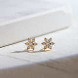 Narcissus Small Diamond Earrings, 14K Gold Vermeil, 1/5 ct Lab Grown Diamond-6