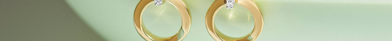 Twisted Round Diamond Earrings, 14K Solid Gold, 1/20 ct Lab Grown Diamond-1