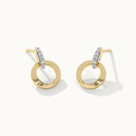 Twisted Round Diamond Earrings, 14K Gold Vermeil, 1/20 ct Lab Grown Diamond-3