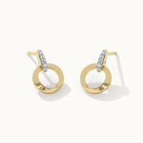 Twisted Round Diamond Earrings, 14K Gold Vermeil, 1/20 ct Lab Grown Diamond-3