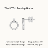 Open Circle Diamond Earrings