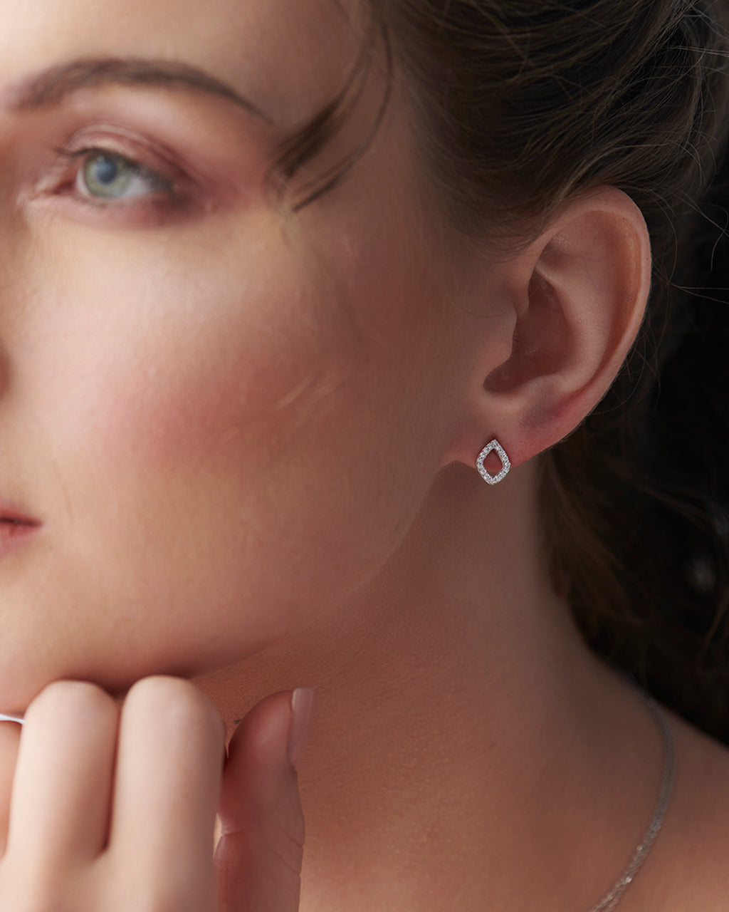 Petal Co Diamond Earrings, Sterling Silver, 1/5 ct Lab Grown Diamond-2