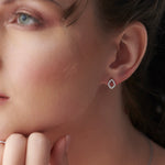 Petal Co Diamond Earrings, Sterling Silver, 1/5 ct Lab Grown Diamond-2