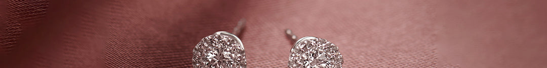 Round Halo Diamond Earrings, Sterling Silver, 3/8 ct Lab Grown Diamond-1