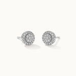 Cluster Halo Diamond Earrings, 14K Solid Gold, 3/8 ct Lab Grown Diamond-3