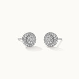 Cluster Halo Diamond Earrings, Sterling Silver, 3/8 ct Lab Grown Diamond-3