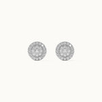 Cluster Halo Diamond Earrings, 14K Solid Gold, 3/8 ct Lab Grown Diamond-7