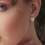 Wave Cluster Diamond Earrings, 14K Gold Vermeil, 5/8 ct Lab Grown Diamond-5