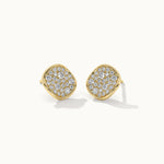 Wave Cluster Diamond Earrings, 14K Gold Vermeil, 5/8 ct Lab Grown Diamond-3