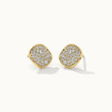 Wave Cluster Diamond Earrings, 14K Gold Vermeil, 5/8 ct Lab Grown Diamond-3