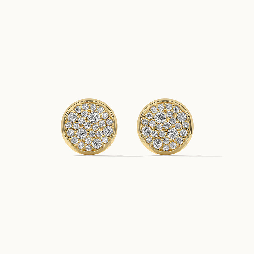 Wave Cluster Diamond Earrings, 14K Gold Vermeil, 5/8 ct Lab Grown Diamond-7