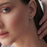 Bumblebee Diamond Earrings, 14K Gold Vermeil, 1/8 ct Lab Grown Diamond-5