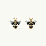 Bumblebee Diamond Earrings, 14K Gold Vermeil, 1/8 ct Lab Grown Diamond-6