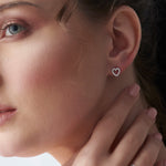 Heart Co Diamond Earrings, Sterling Silver, 1/5 ct Lab Grown Diamond-2