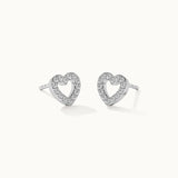Heart Co Diamond Earrings, Sterling Silver, 1/5 ct Lab Grown Diamond-3