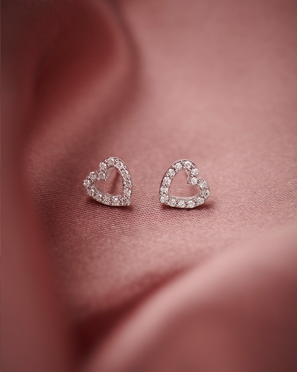 Heart Co Diamond Earrings, Sterling Silver, 1/5 ct Lab Grown Diamond-5