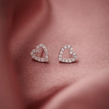 Heart Co Diamond Earrings, Sterling Silver, 1/5 ct Lab Grown Diamond-5