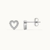 Heart Co Diamond Earrings, Sterling Silver, 1/5 ct Lab Grown Diamond-6
