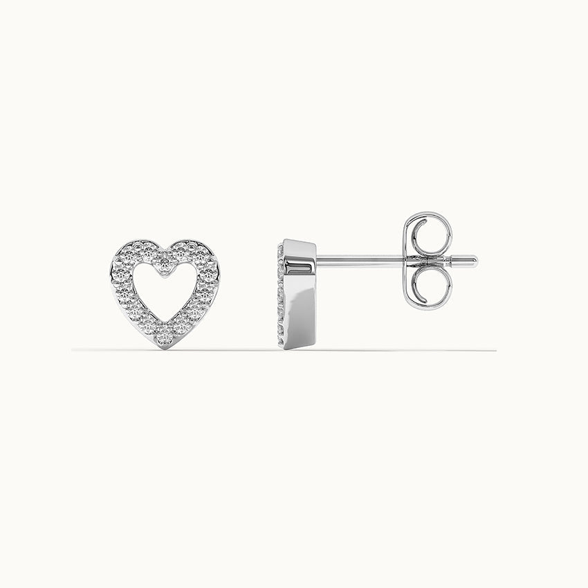 Heart Co Diamond Earrings, 14K Solid Gold, 1/5 ct Lab Grown Diamond-6
