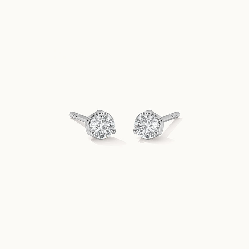 Mini Round Diamond Earrings