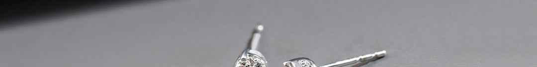 Mini Round Diamond Earrings, Sterling Silver, 1/2 ct Lab Grown Diamond-1
