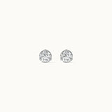 Mini Round Diamond Earrings, Sterling Silver, 1/2 ct Lab Grown Diamond-7