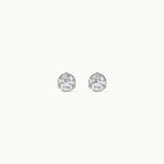 Mini Round Diamond Earrings, 14K Solid Gold, 1/2 ct Lab Grown Diamond-7