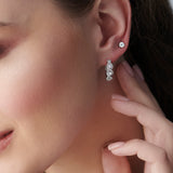 Mini Round Diamond Earrings, 14K Solid Gold, 1/2 ct Lab Grown Diamond-2